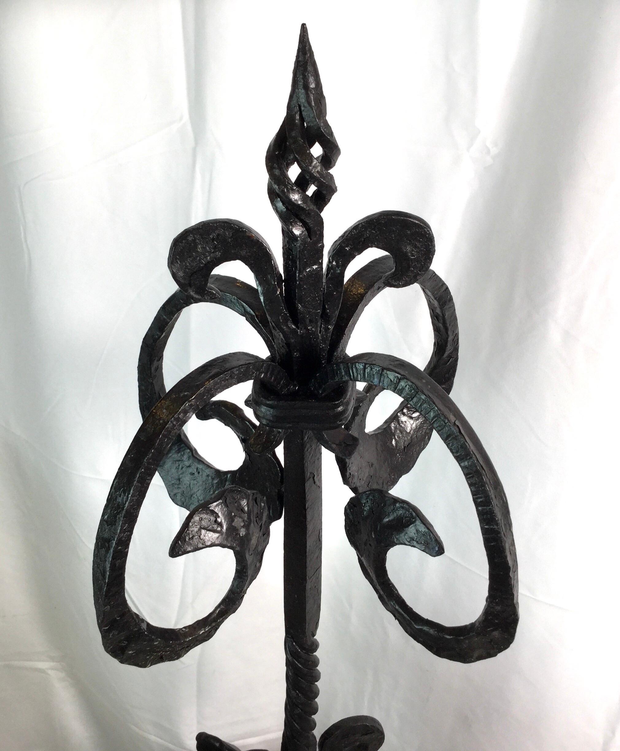Wrought Iron 19th Century Handwrought Iron Spire