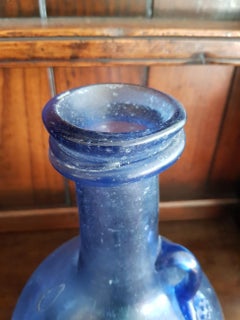 19th Century Handblown Blue Glass Juga