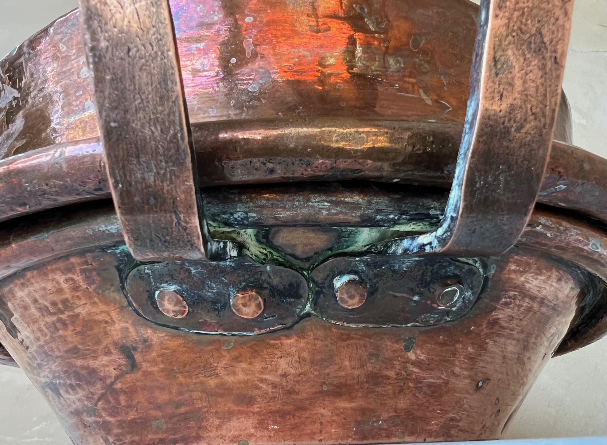 19th Century Handmade French Copper Pot and Lid 11