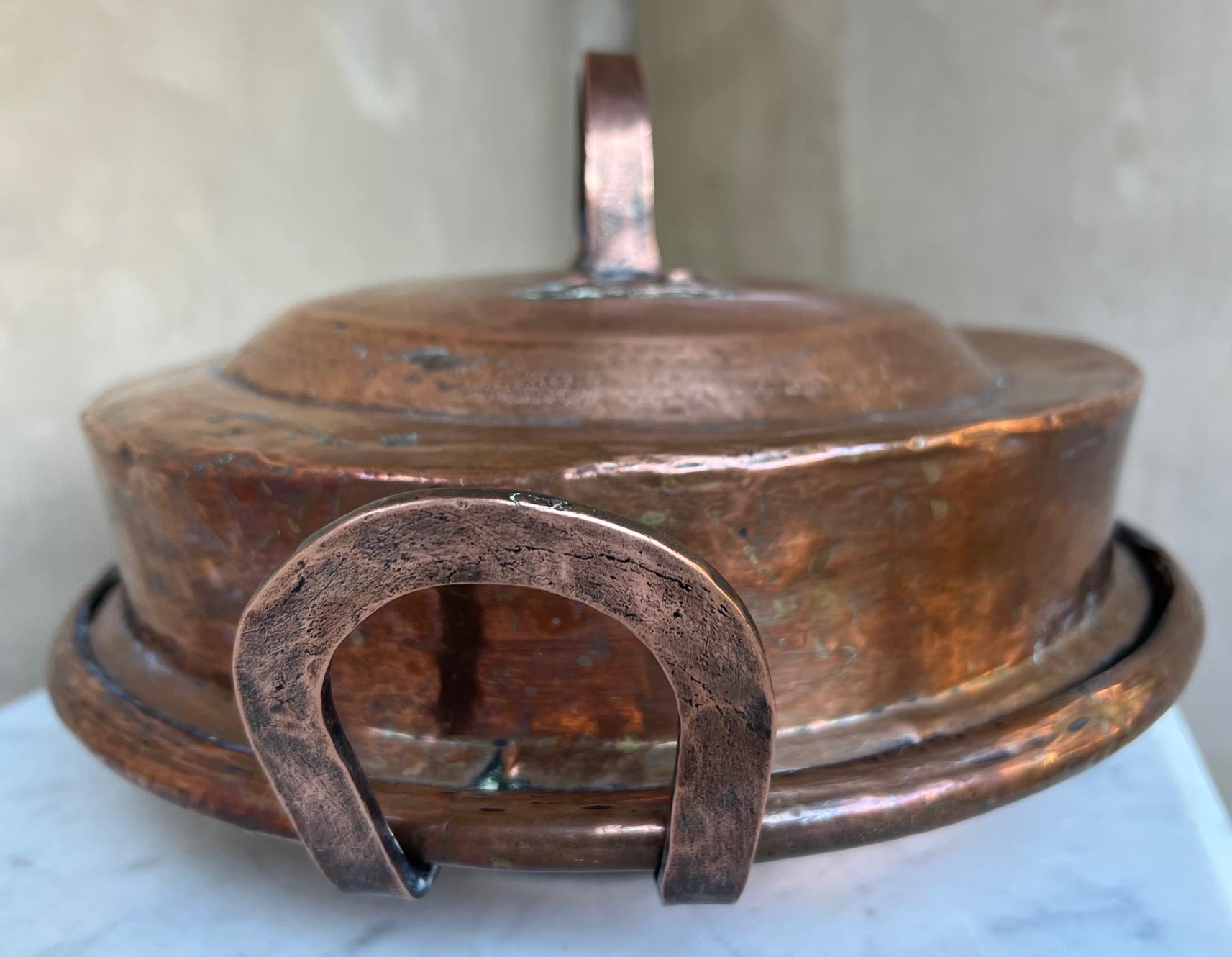 19th Century Handmade French Copper Pot and Lid 2