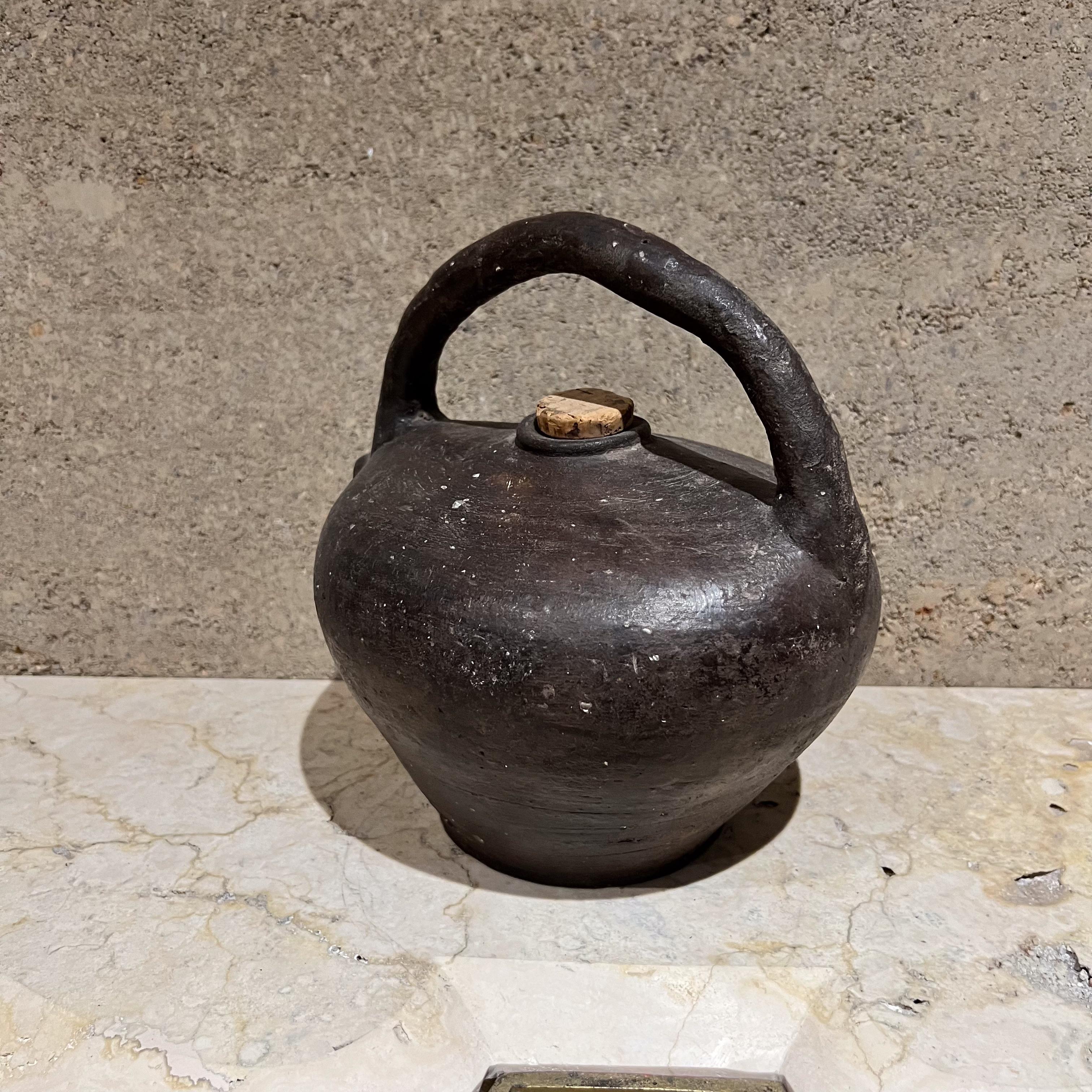 French Provincial 19th Century French Pottery Handmade Antique Jug Vessel For Sale