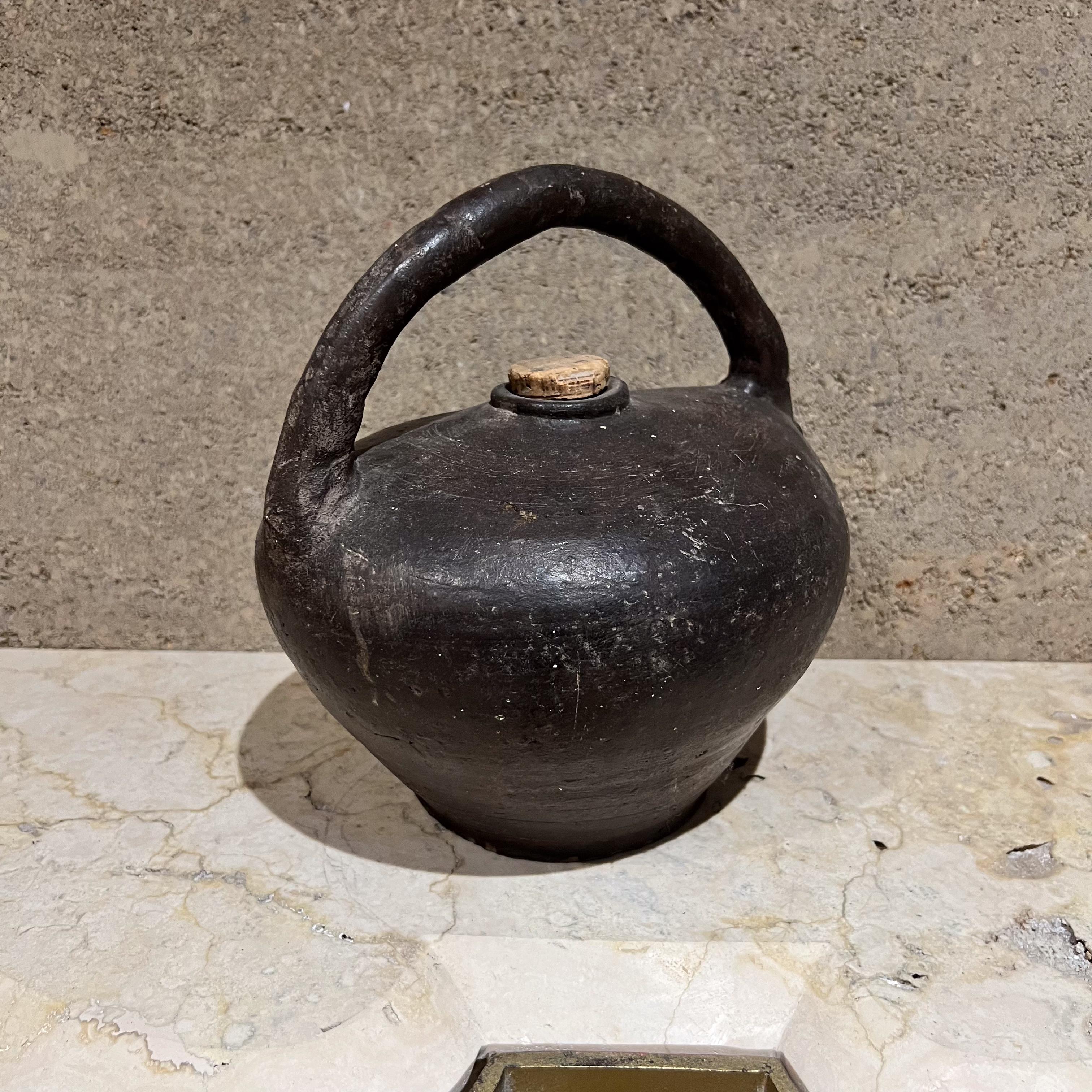 Ceramic 19th Century French Pottery Handmade Antique Jug Vessel For Sale