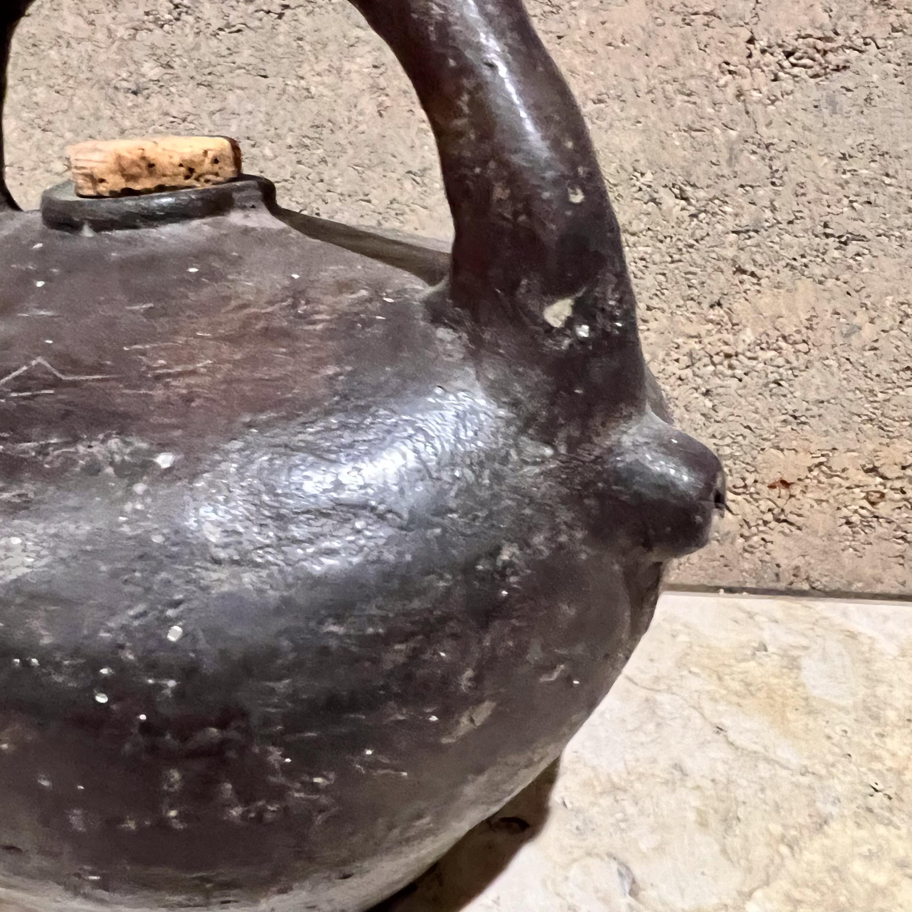 19th Century French Pottery Handmade Antique Jug Vessel For Sale 3