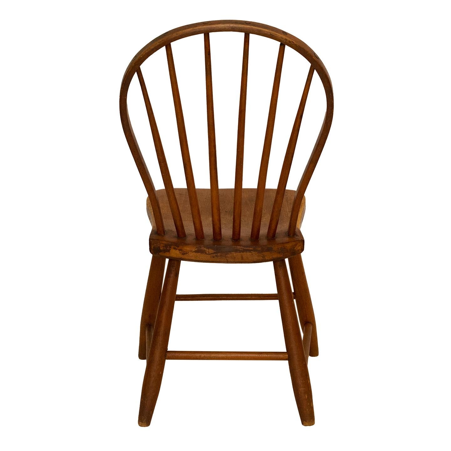 19th Century Handmade Maple Tavern Chairs For Sale 1