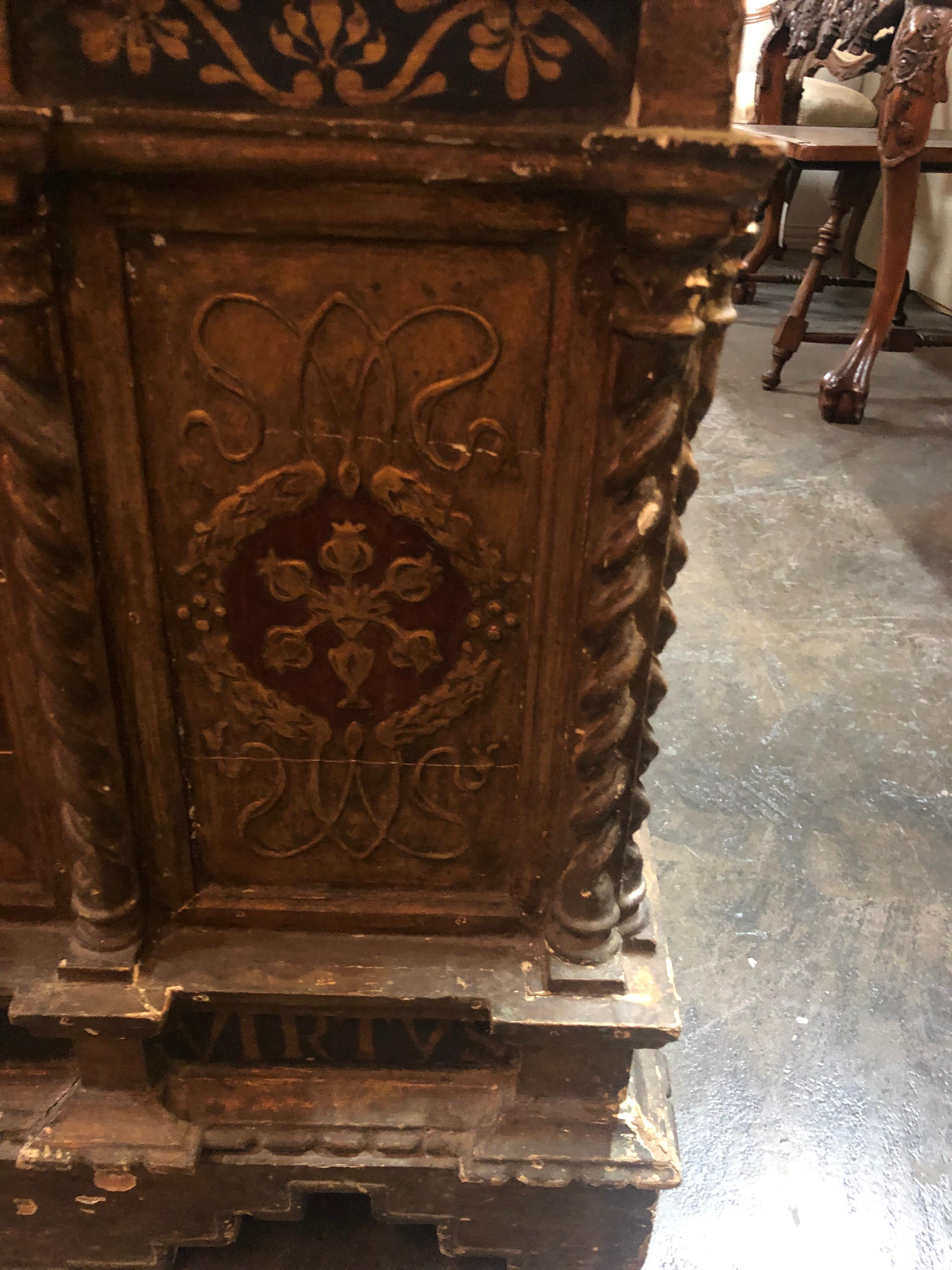19th Century Hand Painted Italian Cassone In Good Condition In Dallas, TX