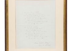 Handgeschriebenes gerahmtes Gedicht aus dem 19.