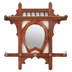 19th Century Hanging Hall Rack