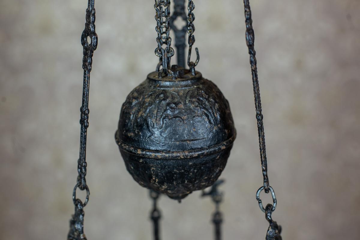 19th Century Hanging Kerosene Lamp 5