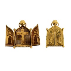 19th Century - Hanging Oratory - Neo-Gothic triptych