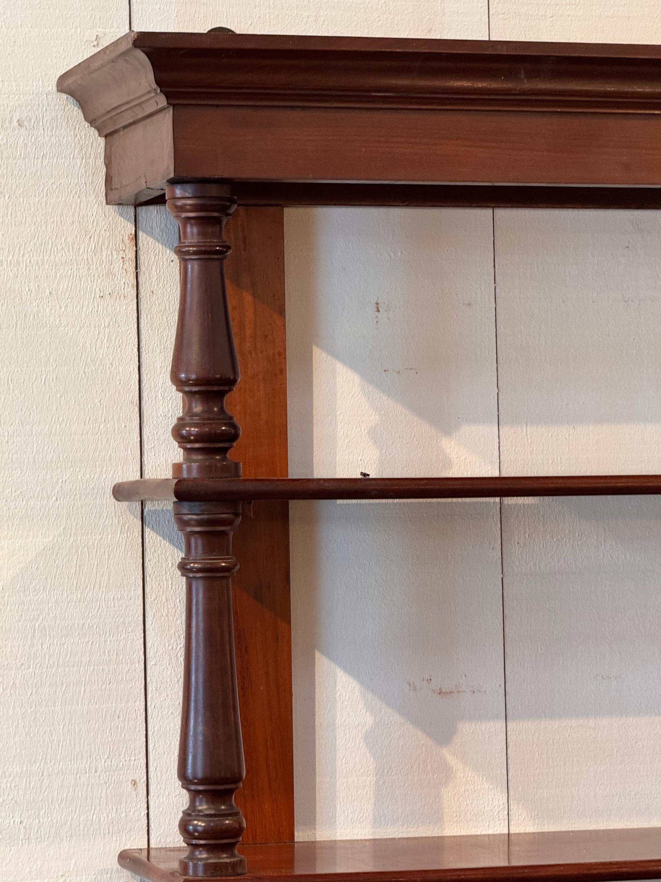 Wood 19th Century Hanging Shelf For Sale