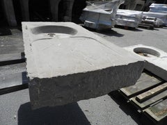 19th Century Hard French Limestone Sink