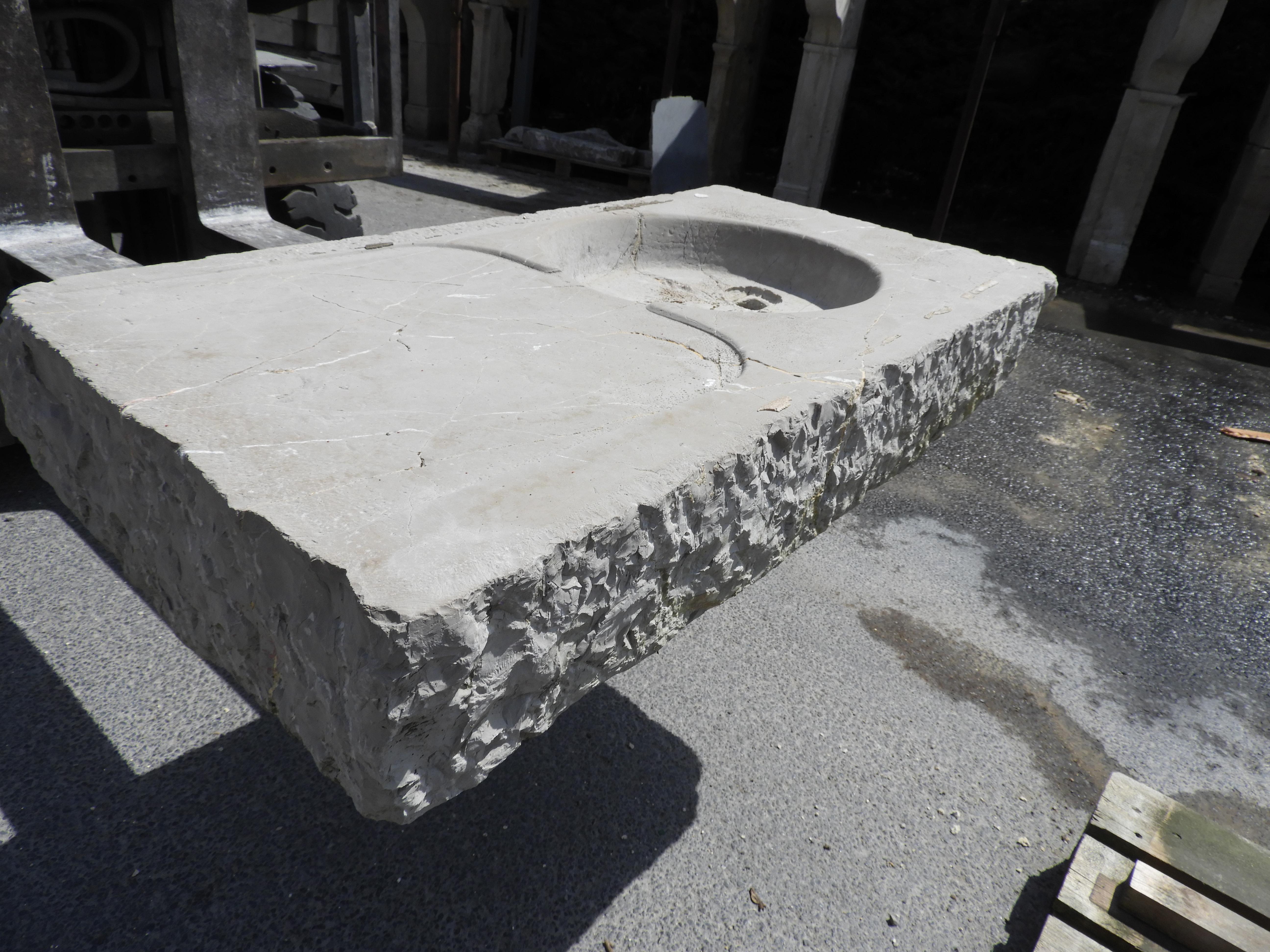 Other 19th Century Hard French Limestone Sink For Sale