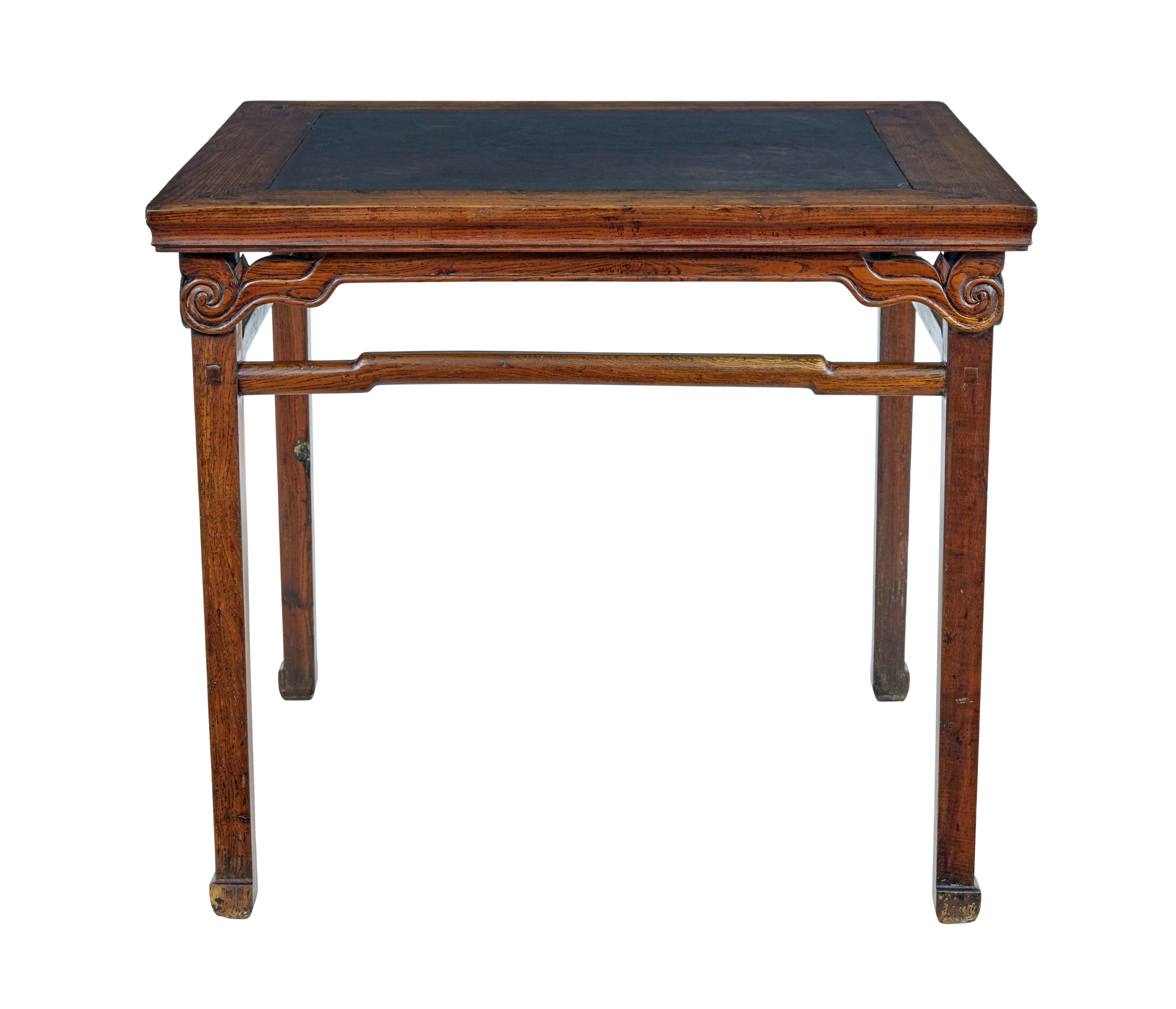 XIX secolo 19th Century hard wood marble center table in vendita