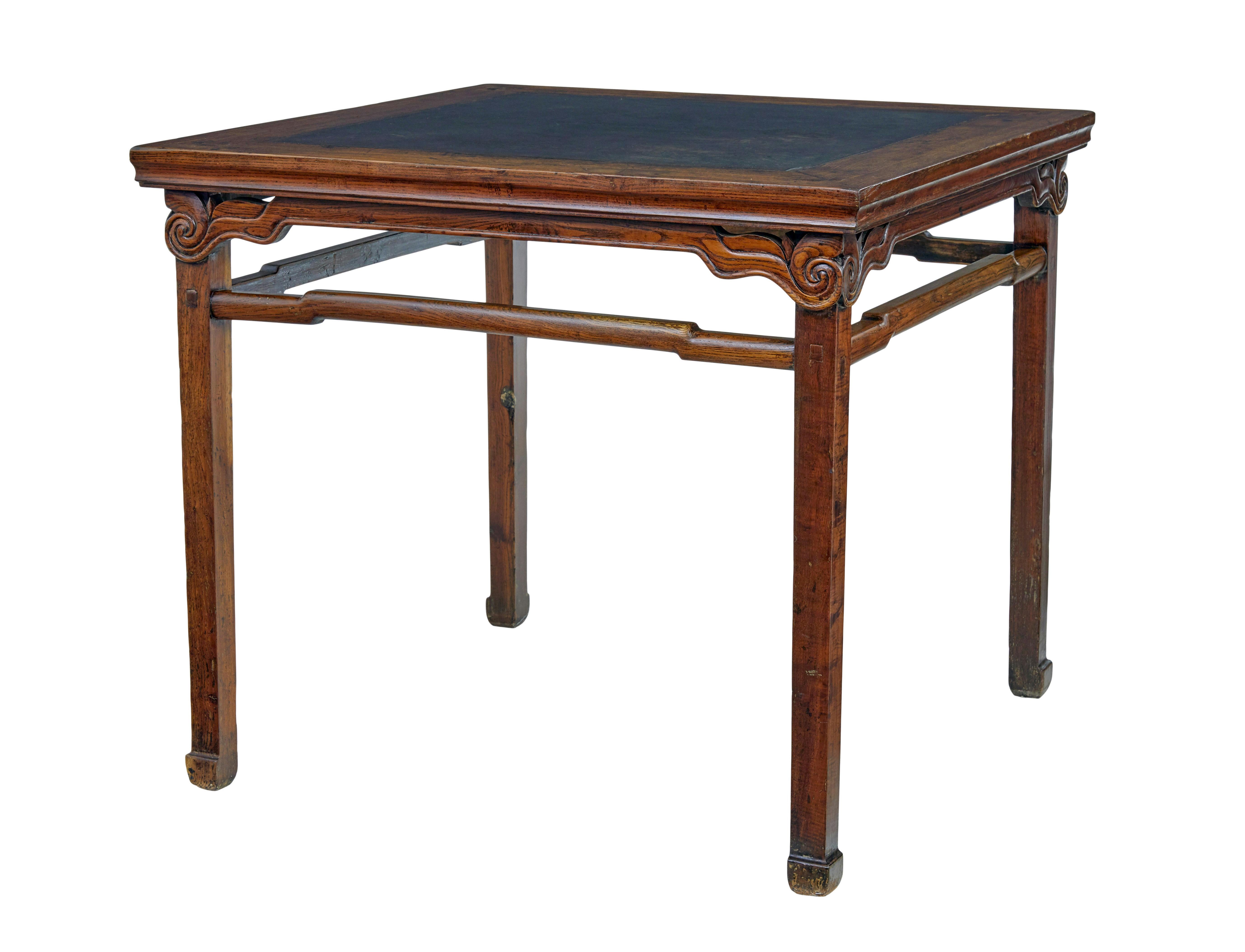 Marmo 19th Century hard wood marble center table in vendita