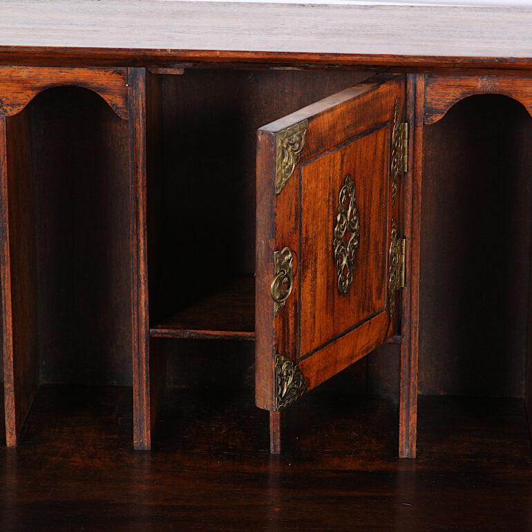 19th Century Hardwood and Brass Drop Front Desk Bureau 1