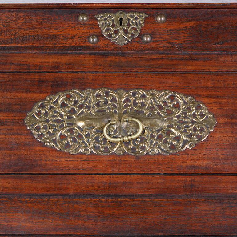 19th Century Hardwood and Brass Drop Front Desk Bureau 2