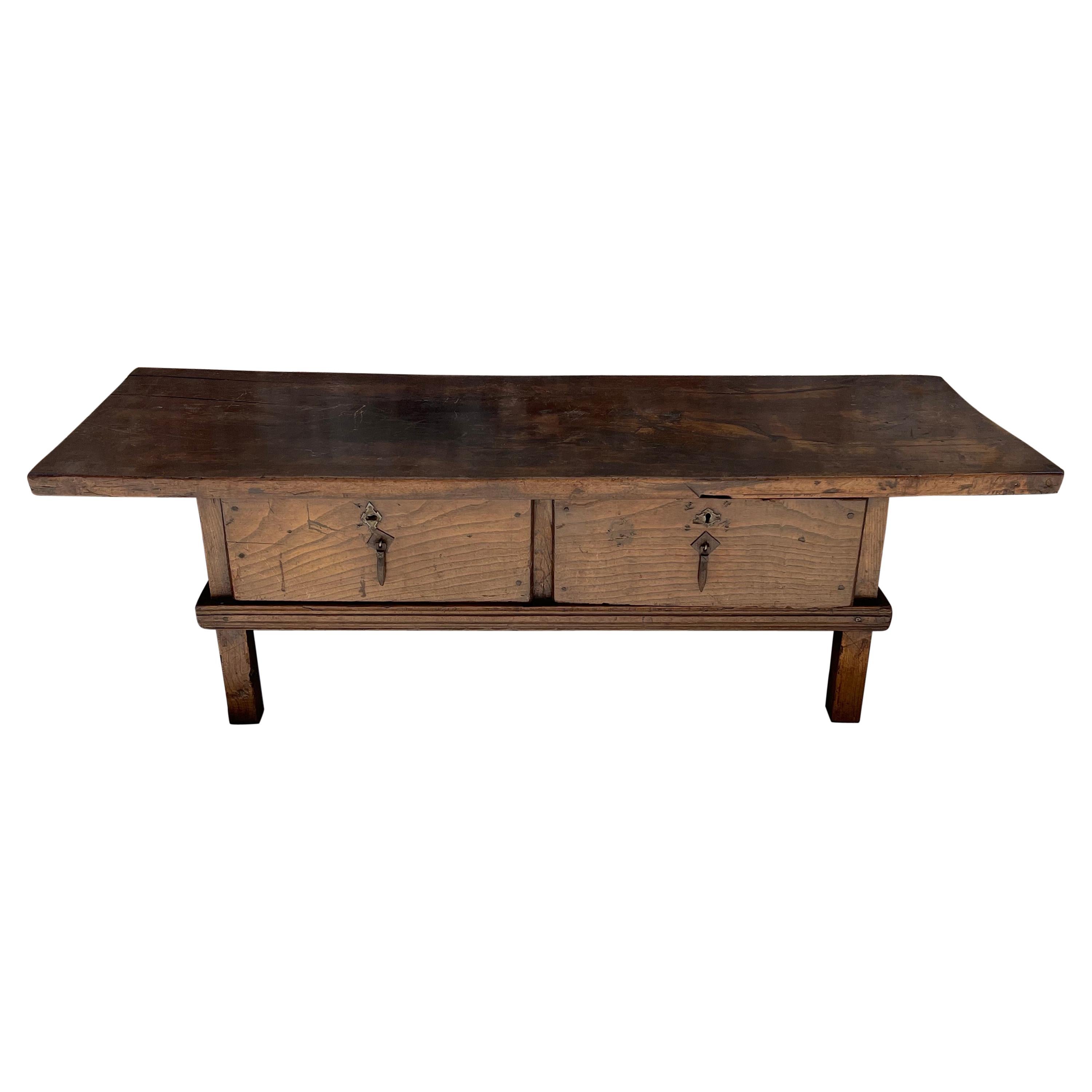 19th Century Hardwood Cocktail Table For Sale