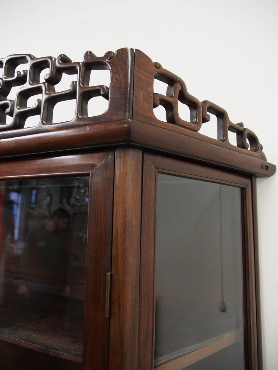 19th Century Hardwood Display Cabinet For Sale 3