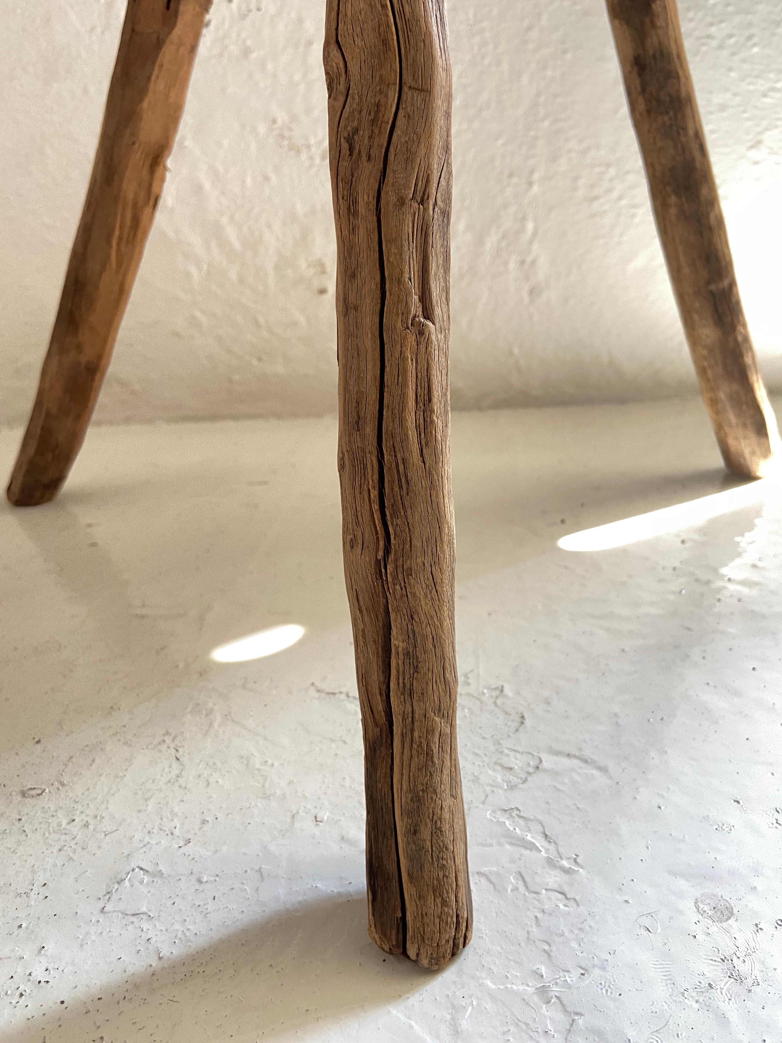 19th Century Hardwood Stool from Mexico For Sale 9