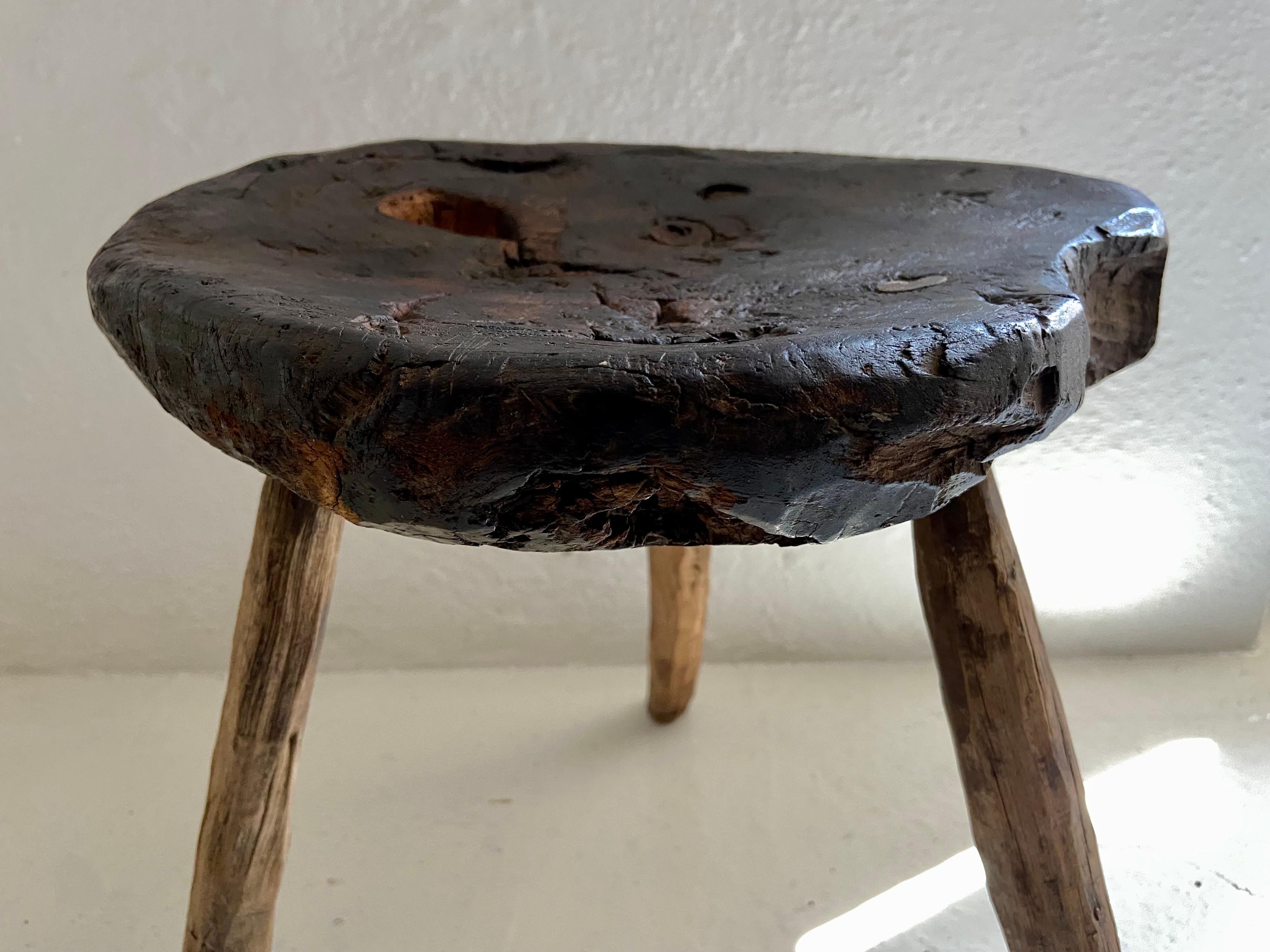 19th Century Hardwood Stool from Mexico For Sale 11
