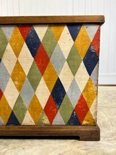 19th Century Harlequin Italian Painted Chest