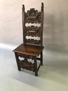 19th Century Harlequin Tuscan Walnut Chair