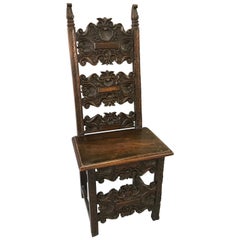 19th Century Harlequin Tuscan Walnut Chair