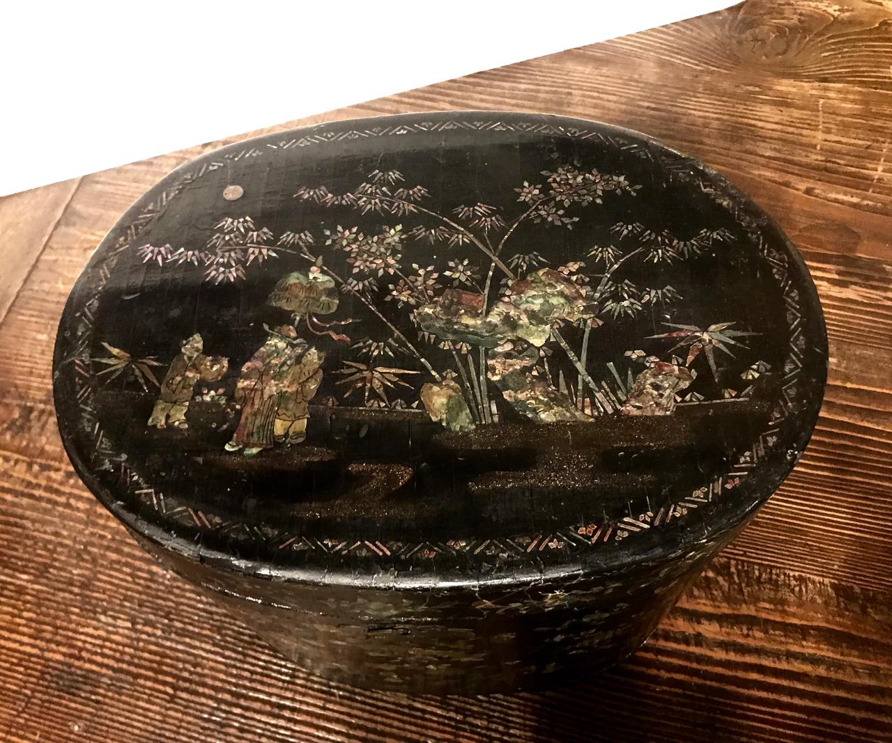 Leather 19th Century Hat Box For Sale