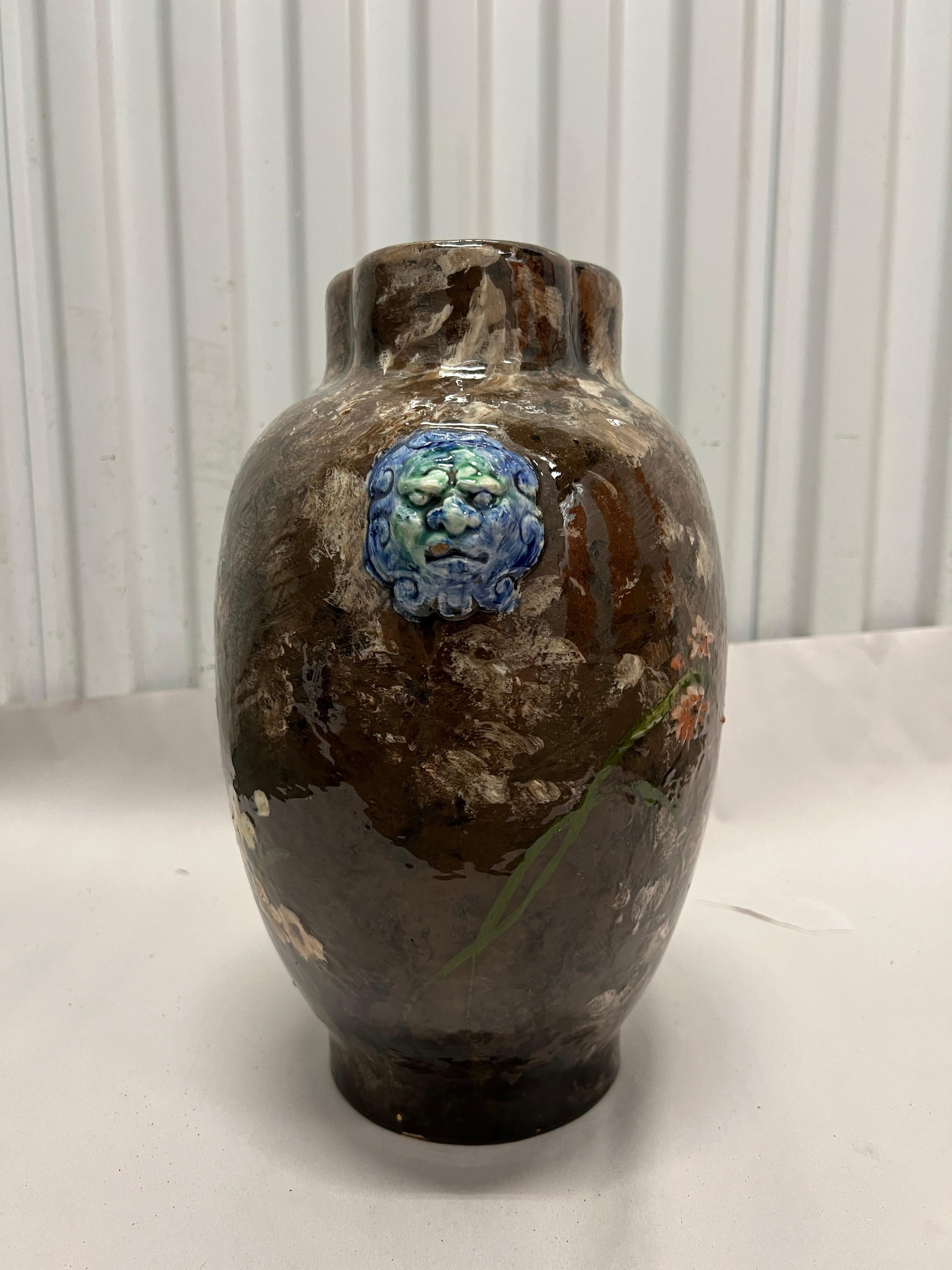French 19th Century Haviland & Co. Barbotine Vase