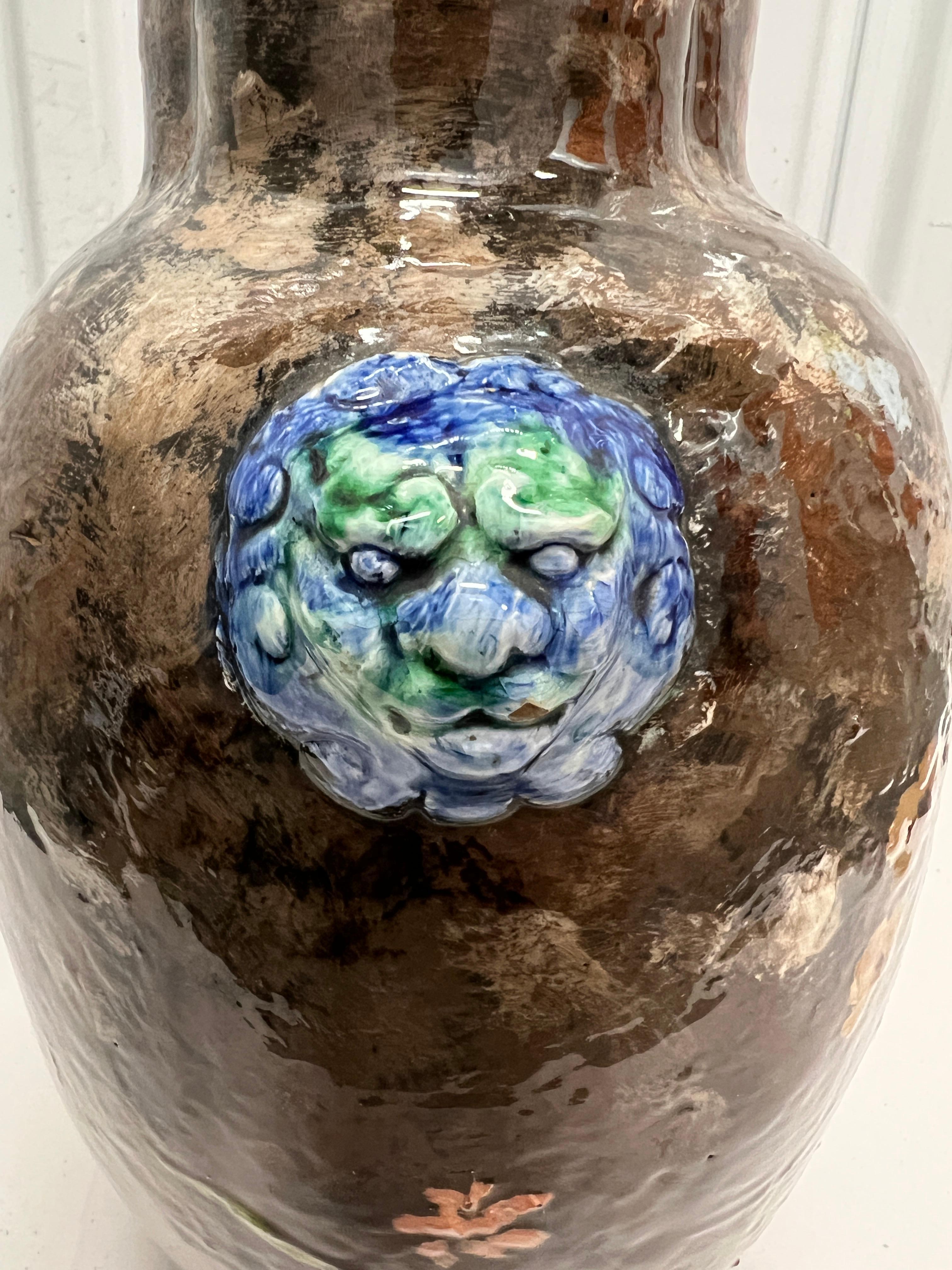 Clay 19th Century Haviland & Co. Barbotine Vase