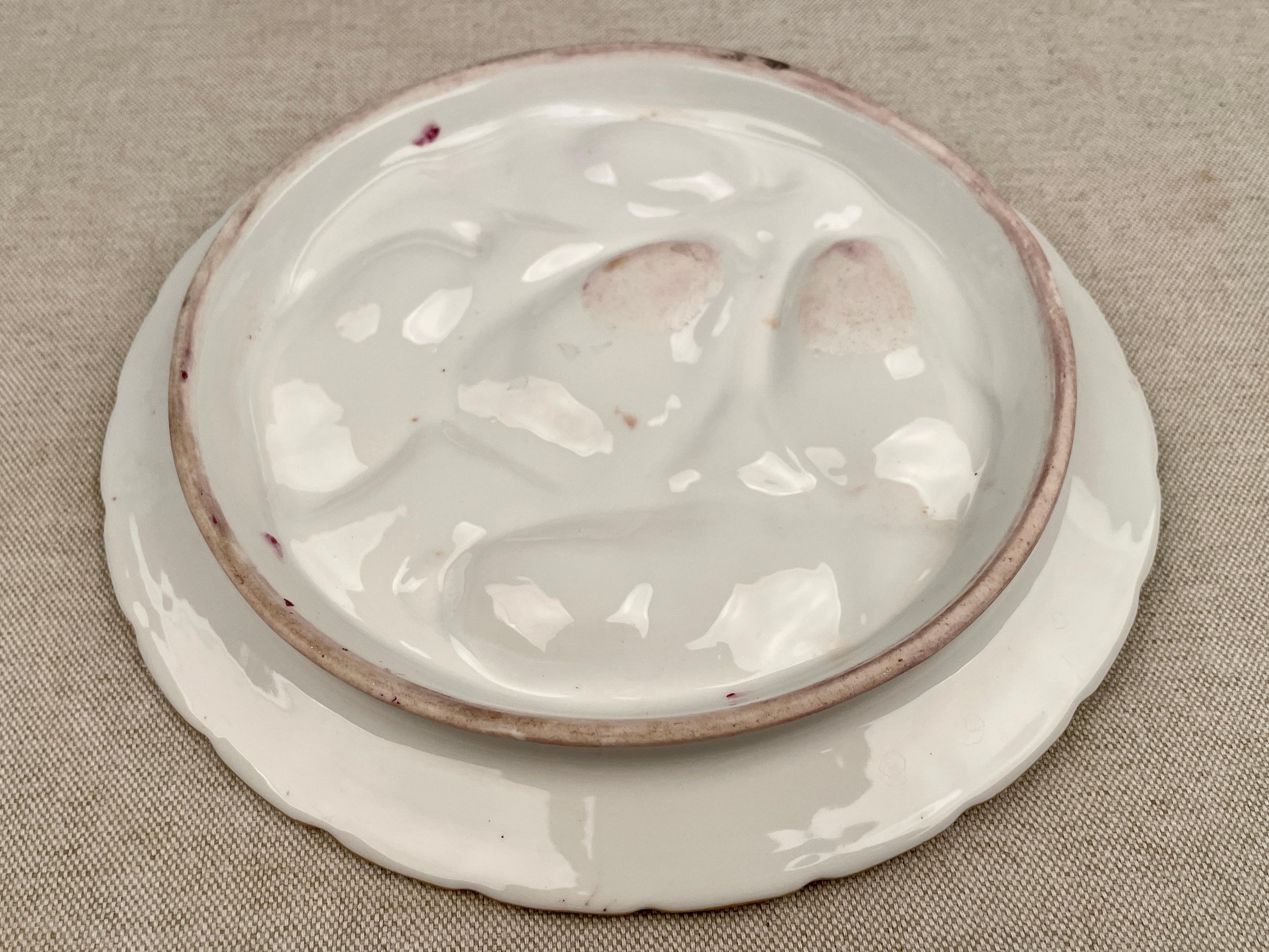 19th Century Haviland Limoges Turkey Oyster Plate In Good Condition For Sale In Winter Park, FL