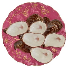 Assiette à huîtres Turquie Haviland de Limoges du 19ème siècle