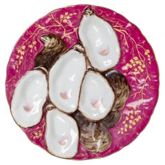 19th Century Haviland Limoges Turkey Oyster Plate