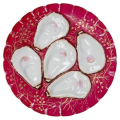 19th Century Haviland Limoges Turkey Oyster Plate