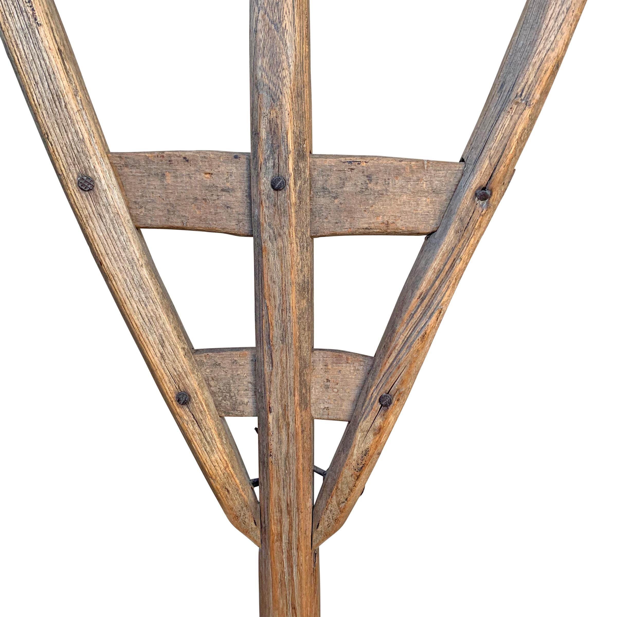 antique wooden hay fork