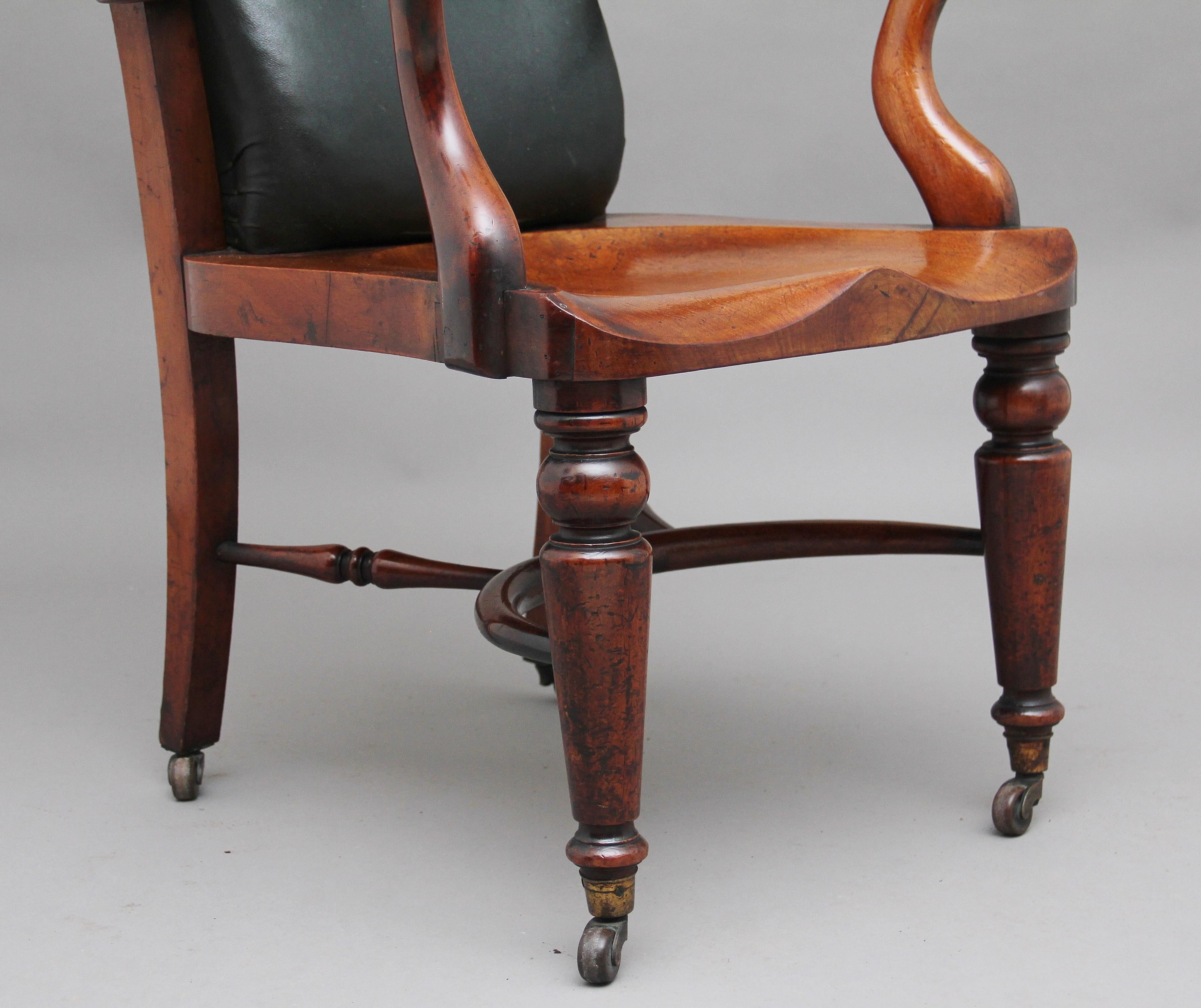 British 19th Century Heals of London Library Chair