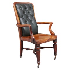 Antique 19th Century Heals of London Library Chair