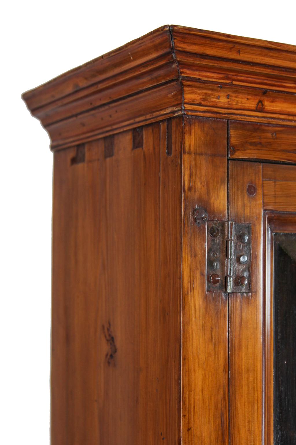 19th Century Heart Pine Step Back Cupboard 1