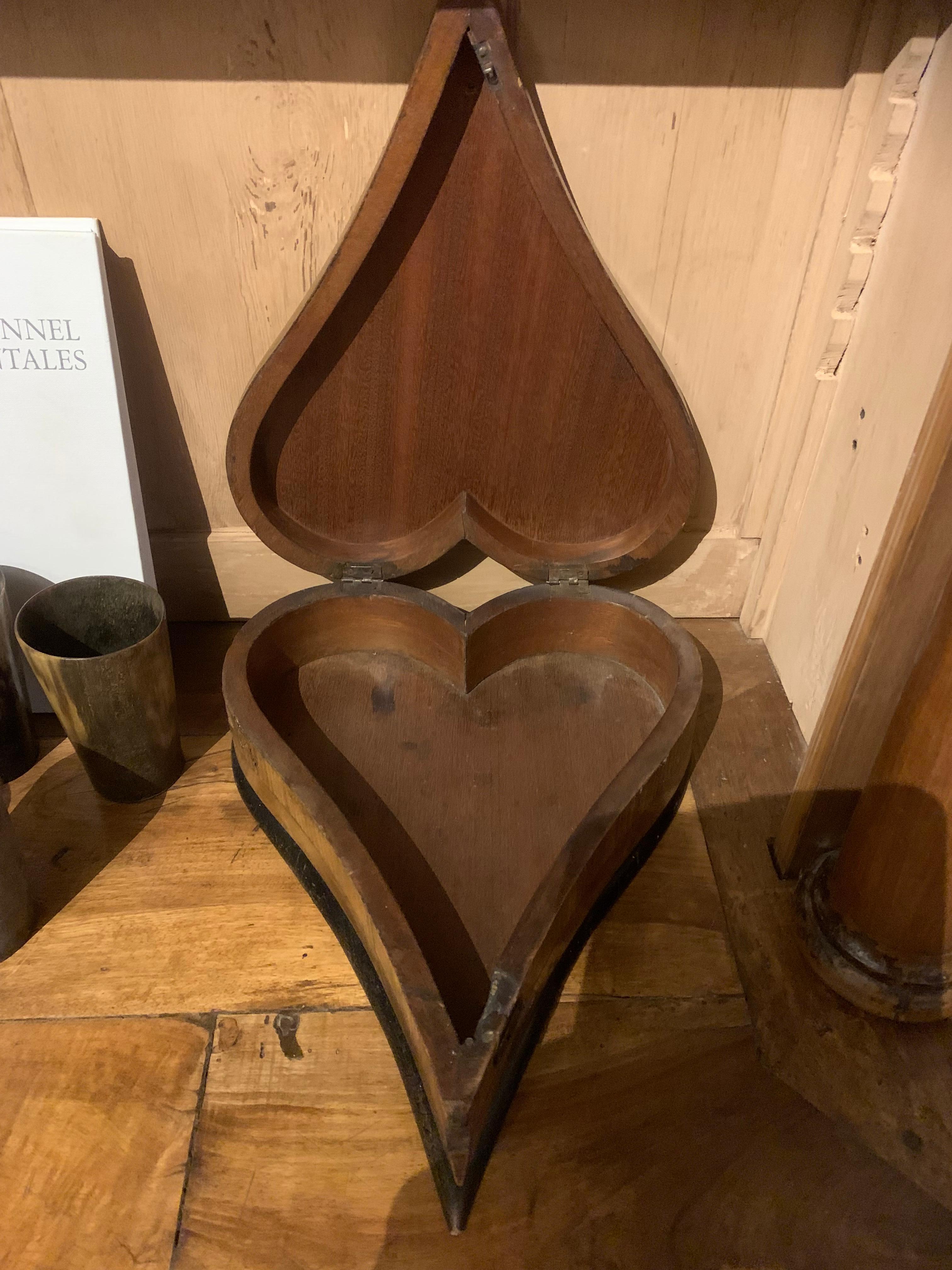 Victorian 19th Century Heartshaped Jewelry Box For Sale