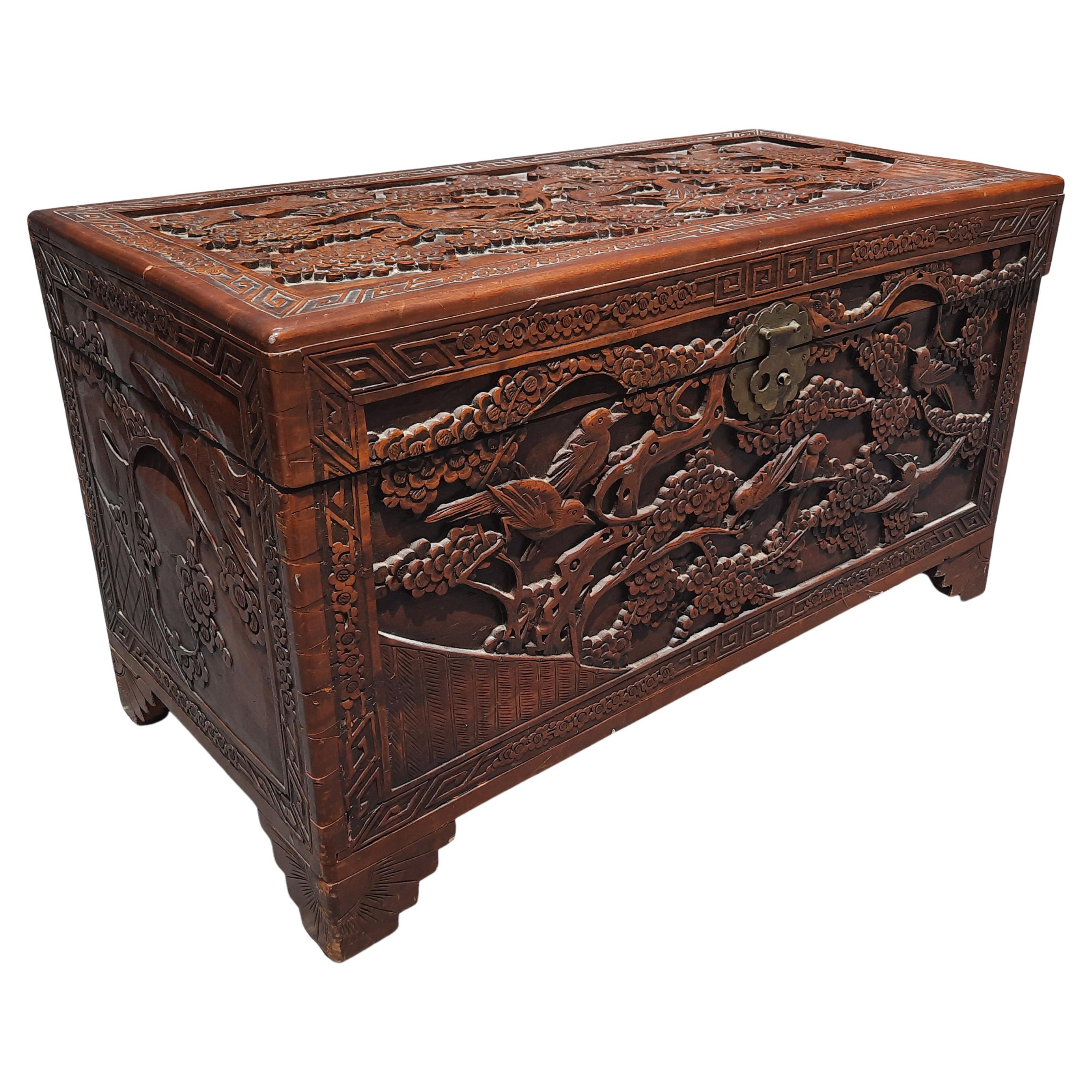 hand carved chest