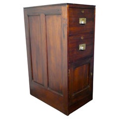 19th Century Heavy Banker’s Drawers and Safe Cupboard Pedestal, Strong Cupboard 
