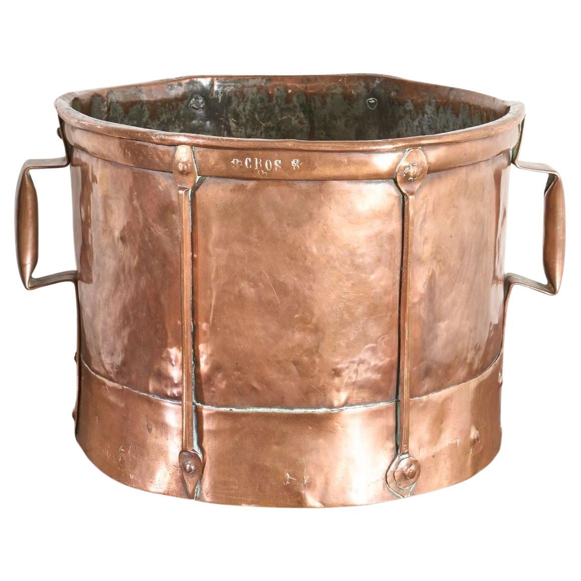 19th century Heavy copper Grain measure - No2 For Sale