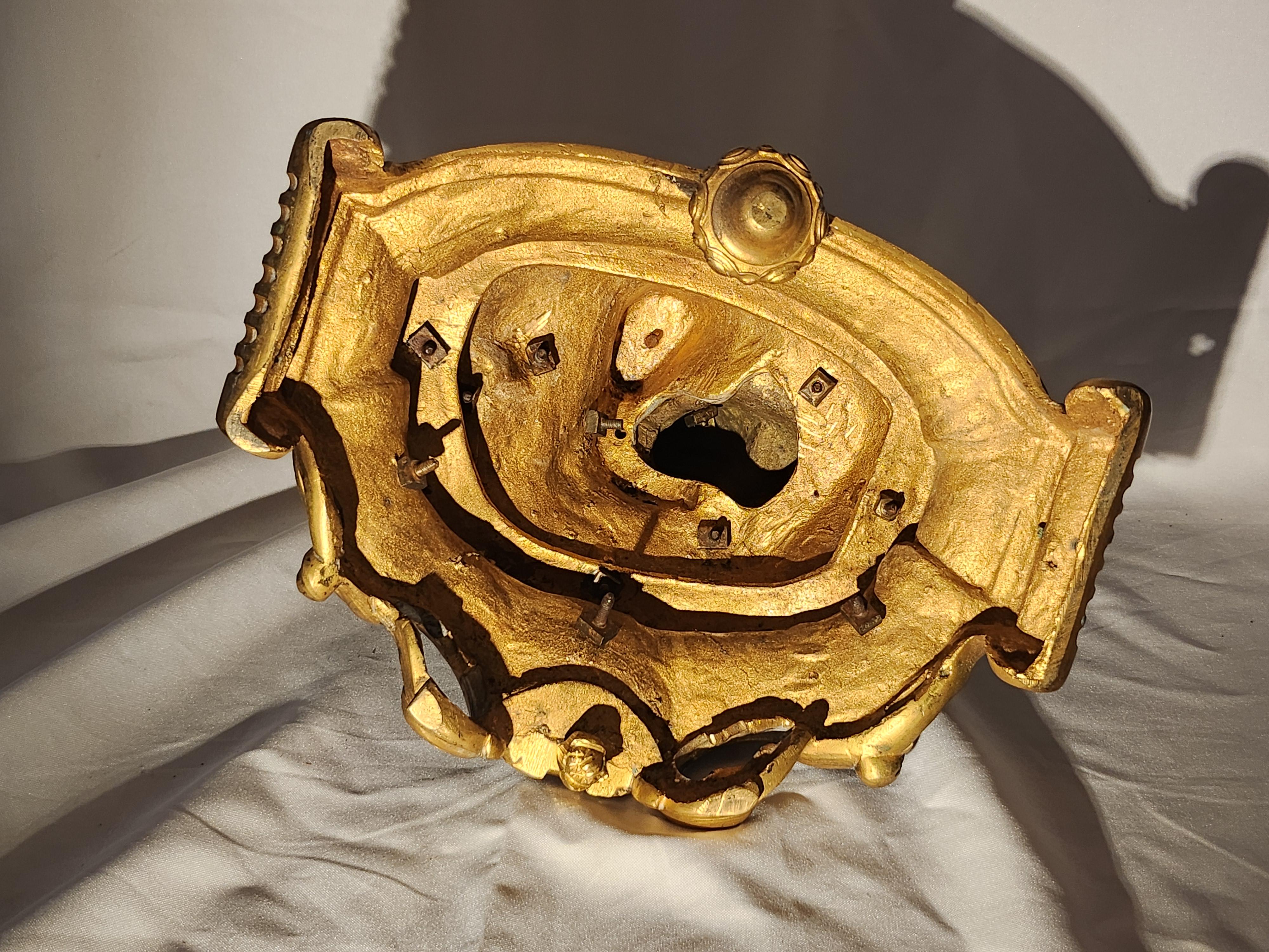 Dorato Scultura in bronzo dorato per bambini di Henri Picard del XIX secolo in vendita
