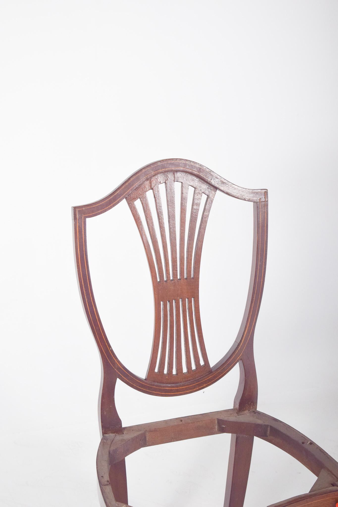 Silla Hepplewhite del siglo XIX sin asiento Georgiano en venta