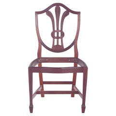 Chaise Hepplewhite du 19e siècle sans assise