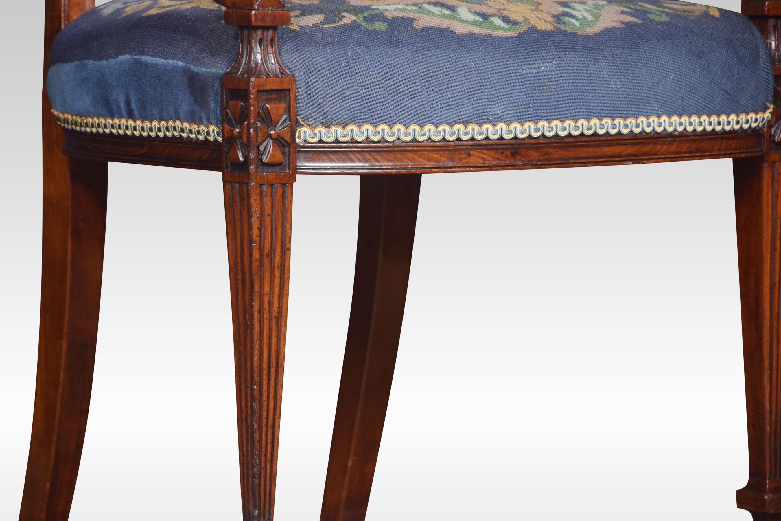 19th Century Hepplewhite Design Mahogany Armchair 5