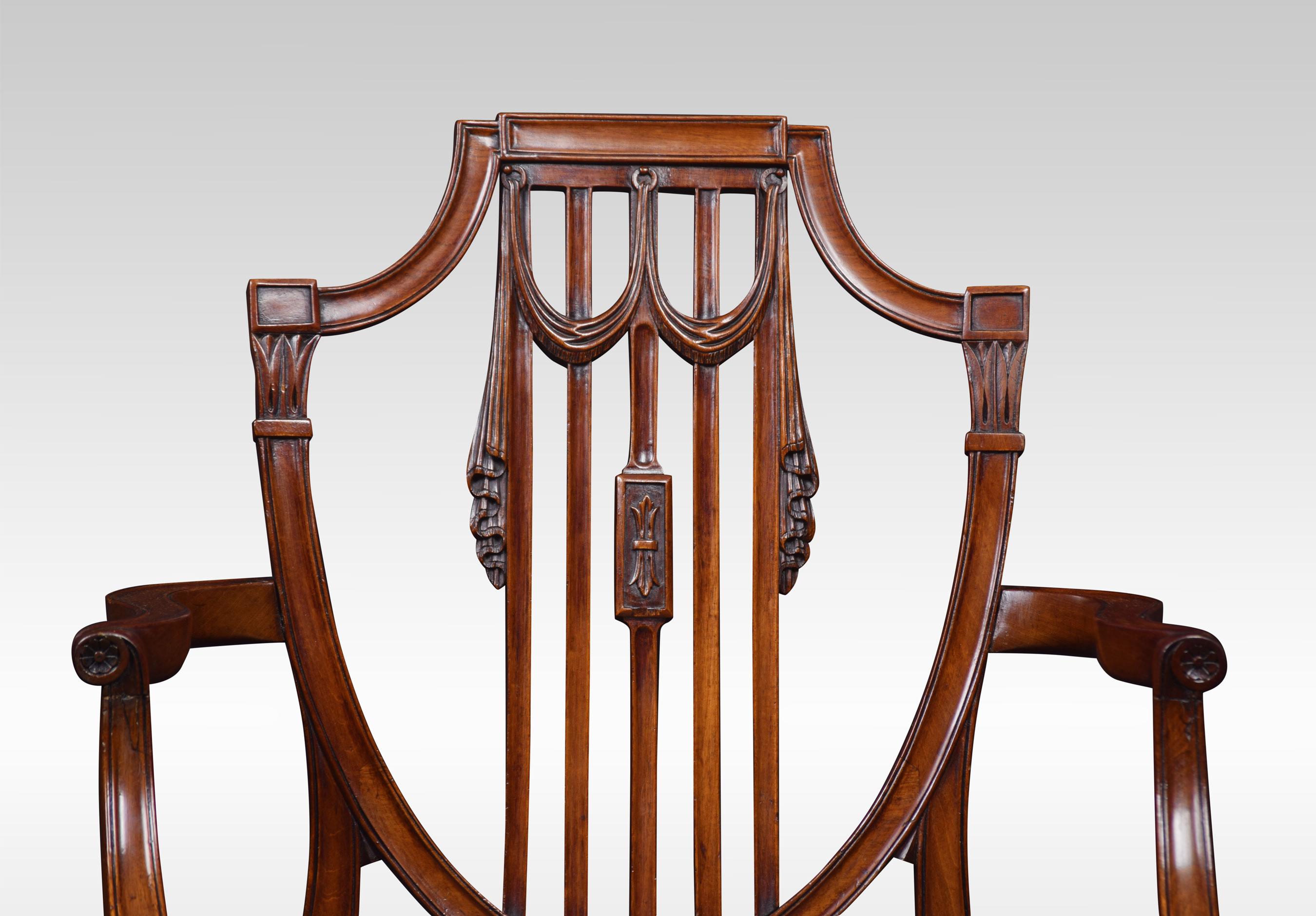 19th Century Hepplewhite Design Mahogany Armchair 6