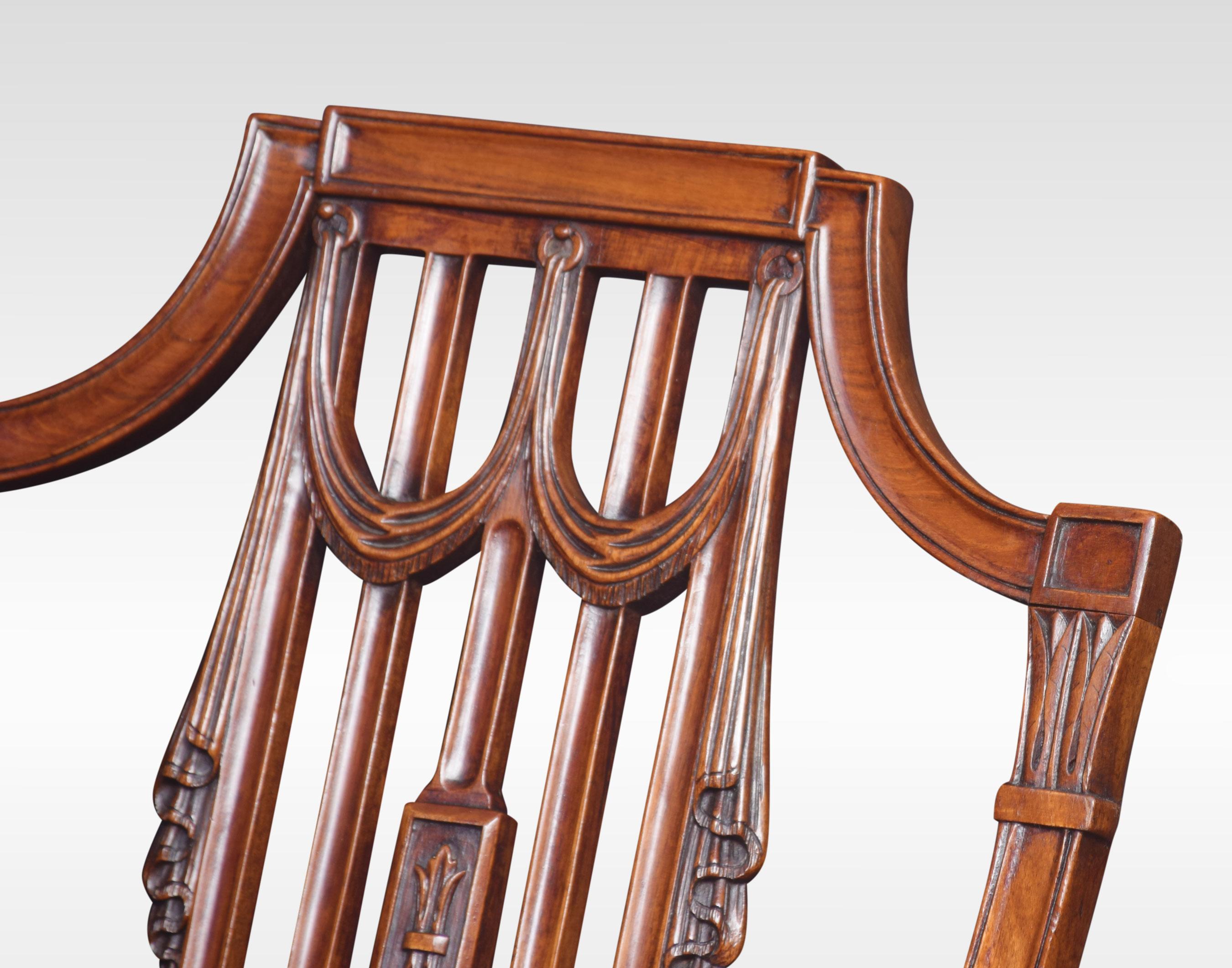 19th Century Hepplewhite Design Mahogany Armchair In Good Condition In Cheshire, GB