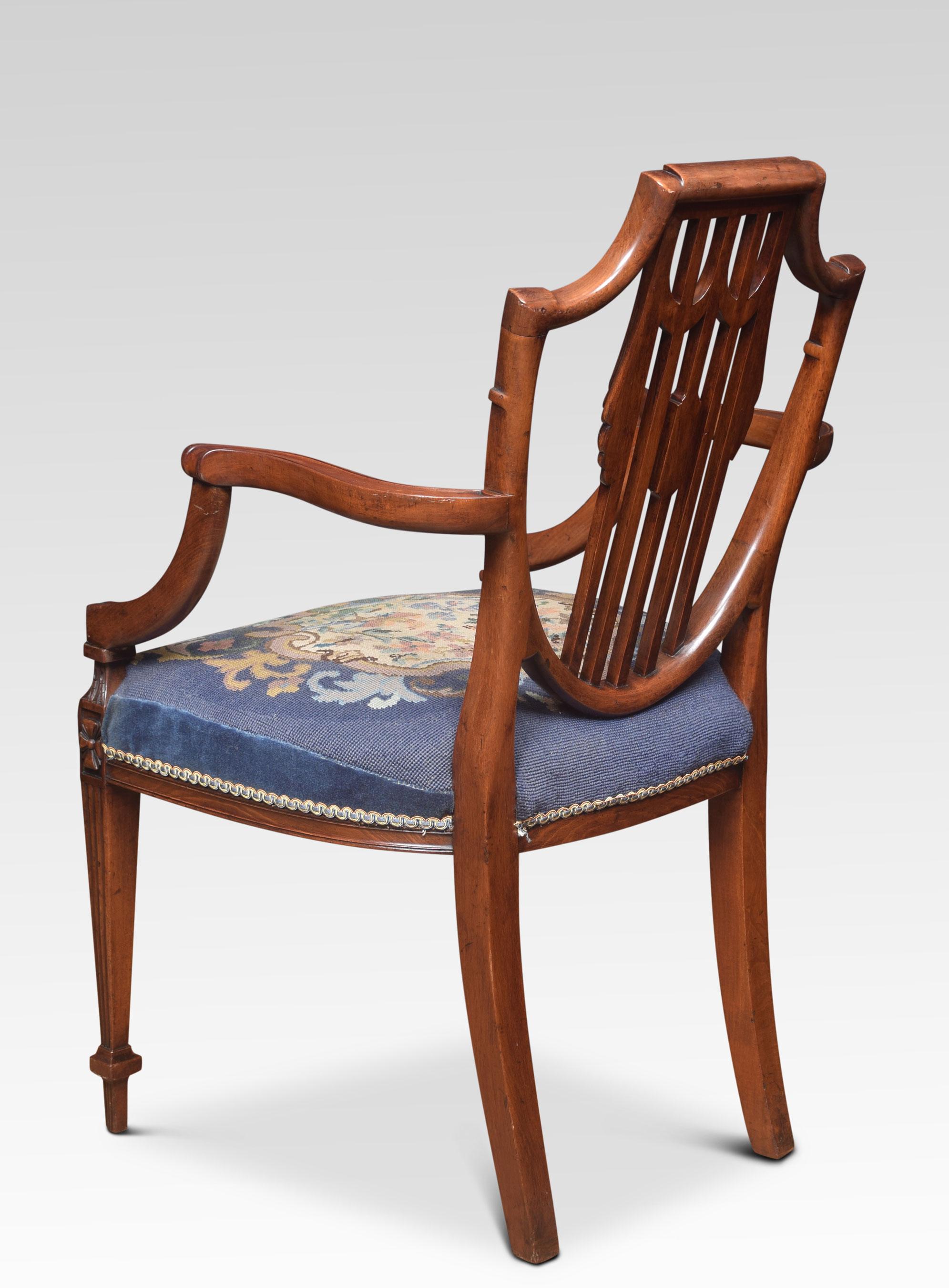 19th Century Hepplewhite Design Mahogany Armchair 2
