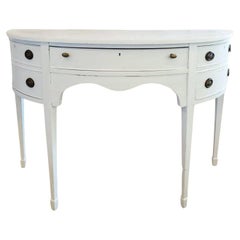 Sideboard mit Bogenfront im Hepplewhite-Stil aus dem 19. Jahrhundert